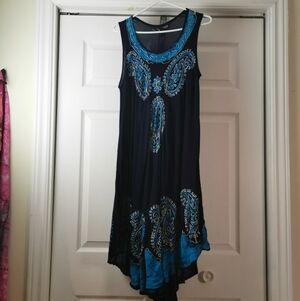 Blue wings boho dress